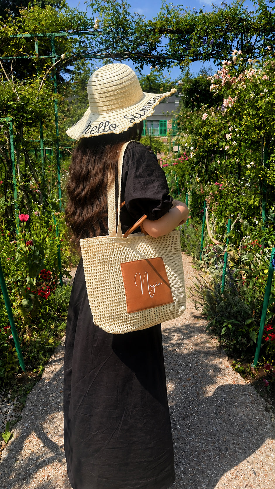 Sac tressé personnalisé - Beige