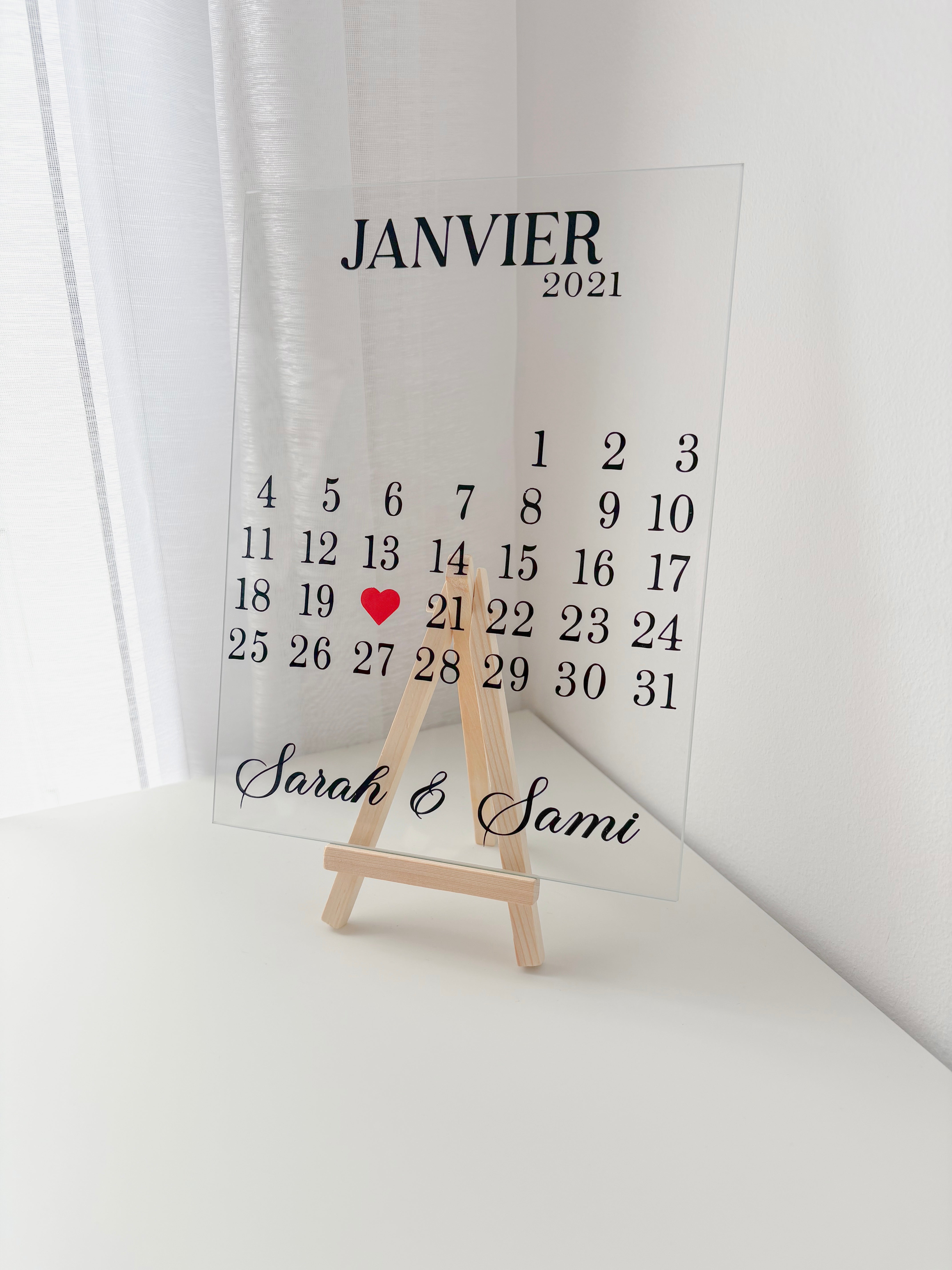 Plaque - Calendrier